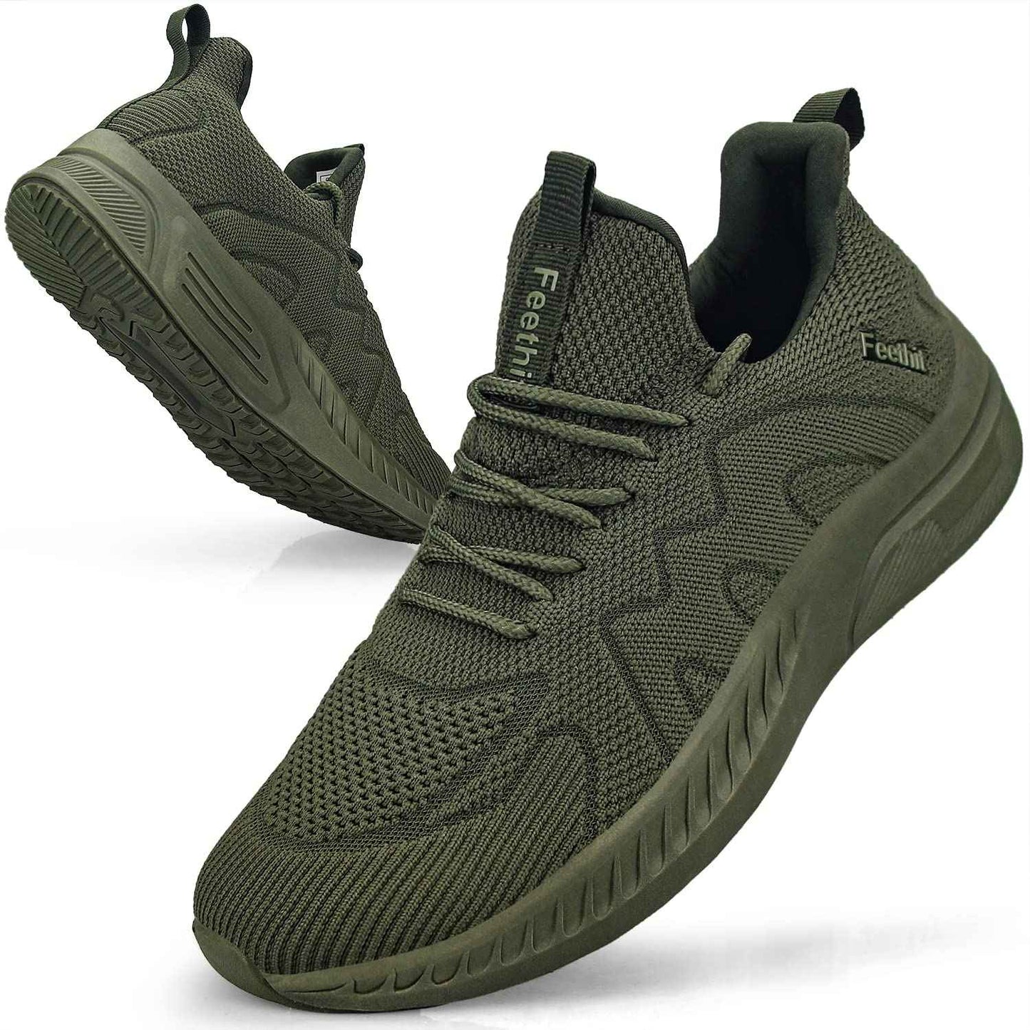 Feethit Baskets et Chaussures de Sport Homme Tennis Running Marche Sneakers | Mesh respirant, intérieur doux, amorti EVA, semelle en caoutchouc antidérapante, lacets réglables, sport et quotidien