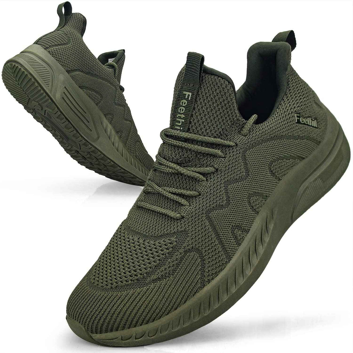 Feethit Baskets et Chaussures de Sport Homme Tennis Running Marche Sneakers | Mesh respirant, intérieur doux, amorti EVA, semelle en caoutchouc antidérapante, lacets réglables, sport et quotidien
