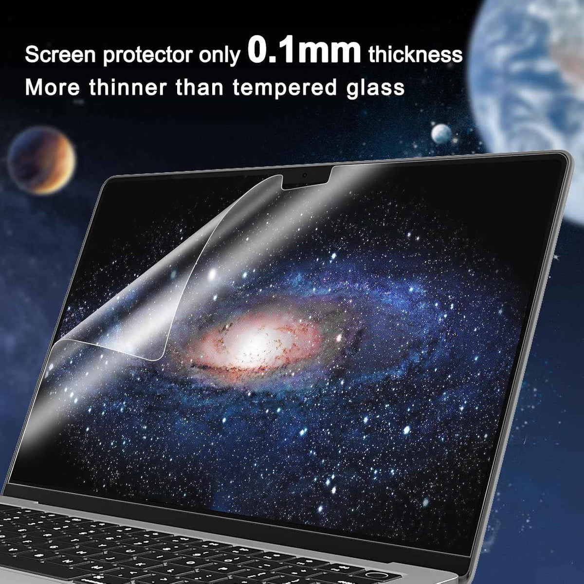 Pack 2 Films Protecteurs d'Écran MacBook Air 13,6" M5/M4/M3/M2 (2022-2026) – 5H Haute Définition Anti-Rayures