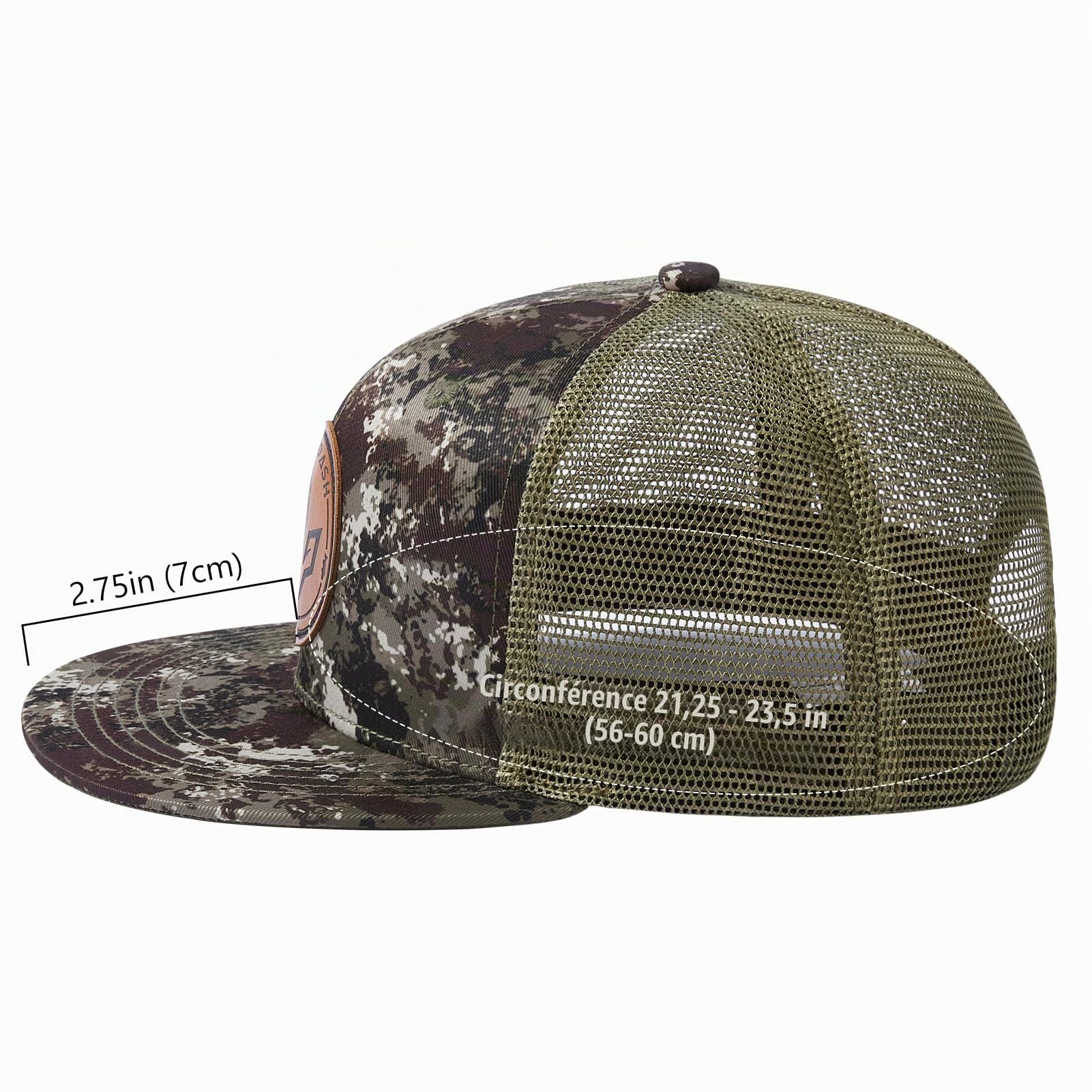 Bassdash Casquette de Camionneur à Bord Plat réglable Snapback Chapeau Maille Dos pour Hommes Femmes pêche Chasse - PATOGAZ