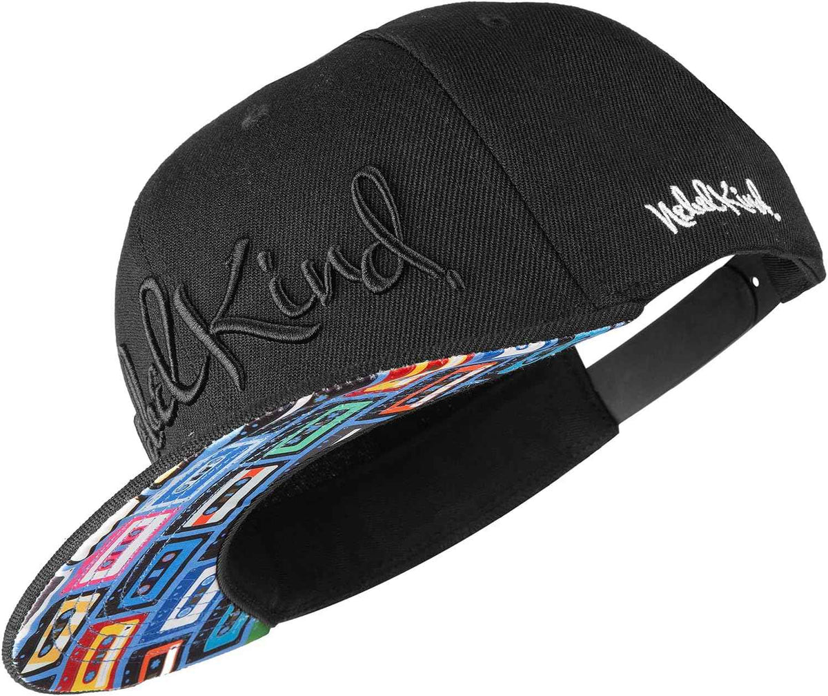 Nebelkind Casquette Snapback pour Homme et Femme - Noir - Taille Unique - Taille Unique - Réglable - Unisexe - De qualité supérieure - Style Streetwear - Casquette de Baseball avec visière Droite -