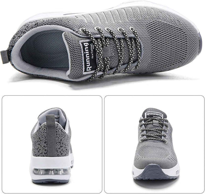 Myztra Femme Baskets Running Coussin Amortissant | Marche, Amortissantes, Légères, Respirantes, Antidérapantes, Confortables, Fitness, Gym, Jogging, Quotidien