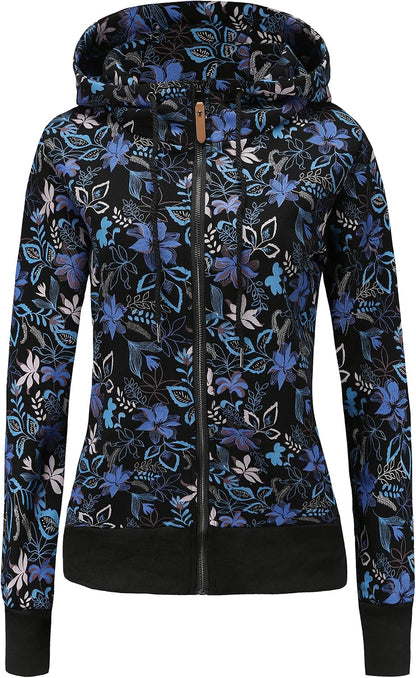 TrendiMax Sweat à Capuche Femme Pull à Capuche avec Fermeture Éclair Hoodie Imprimé pour Femmes - PATOGAZ