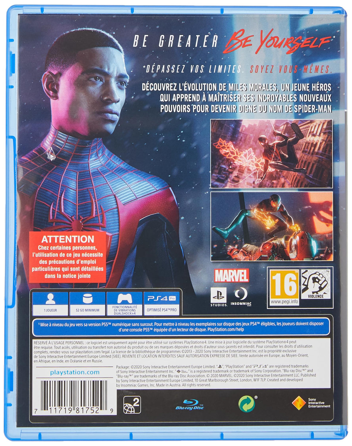 Sony, Marvel's Spider-Man : Miles Morales PS5, Jeu d'Action, Édition Standard, Version Physique avec CD, En Français, 1 joueur, PEGI 16, Pour PlayStation 5 - PATOGAZ