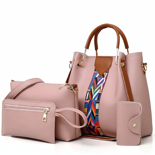 Women's Fashion Four Piece Set Mother Bag Trendy Handheld One Shoulder Crossbody Bag Water Bucket Multi Piece Set Bag - PATOGAZ