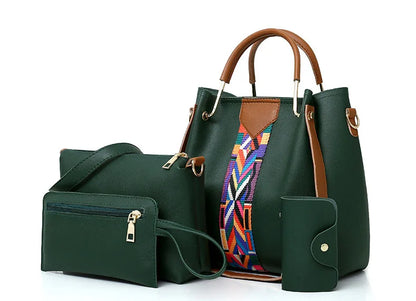 Women's Fashion Four Piece Set Mother Bag Trendy Handheld One Shoulder Crossbody Bag Water Bucket Multi Piece Set Bag - PATOGAZ