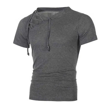 T-shirt Slim Fit Homme Col Rond Style Streetwear, Coupe Ajustée Hip-Hop