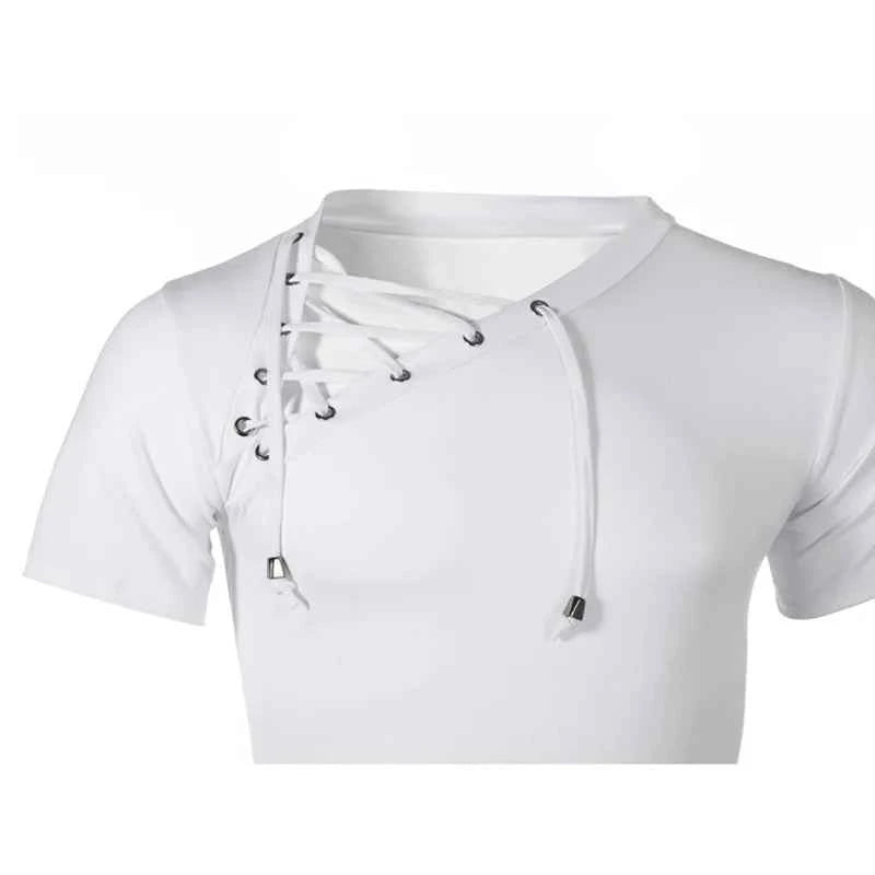 T-shirt Slim Fit Homme Col Rond Style Streetwear, Coupe Ajustée Hip-Hop
