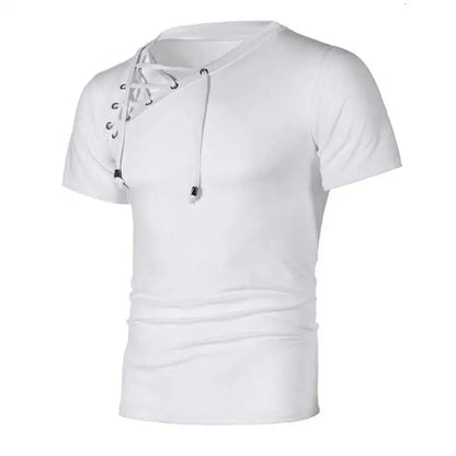 T-shirt Slim Fit Homme Col Rond Style Streetwear, Coupe Ajustée Hip-Hop