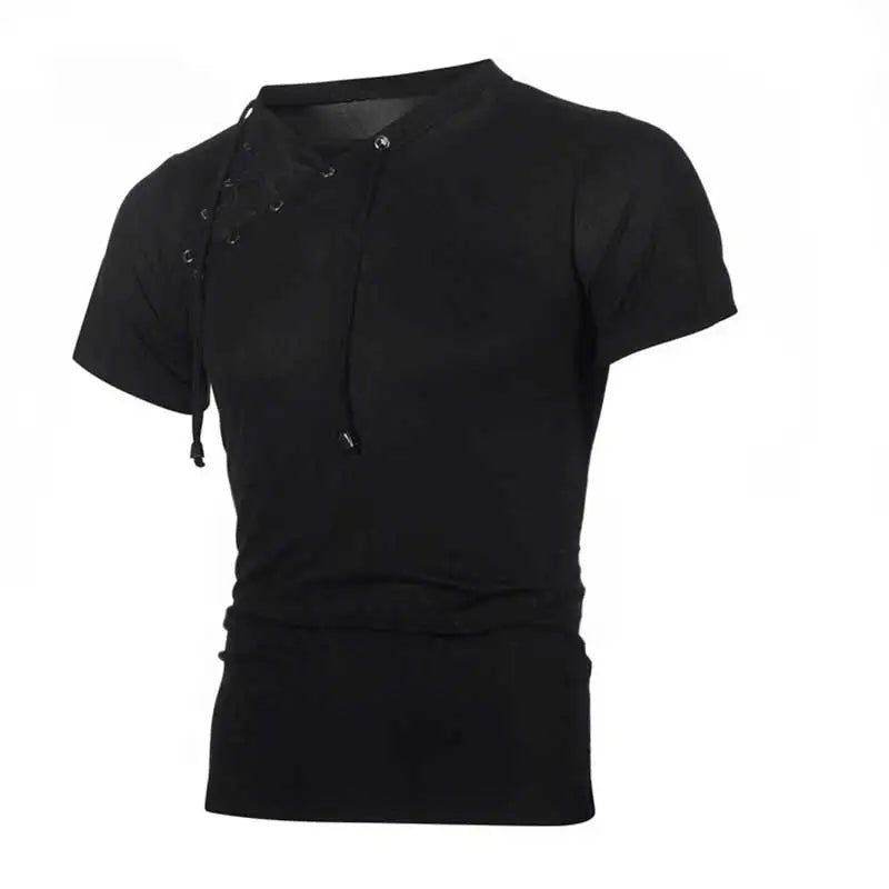 T-shirt Slim Fit Homme Col Rond Style Streetwear, Coupe Ajustée Hip-Hop