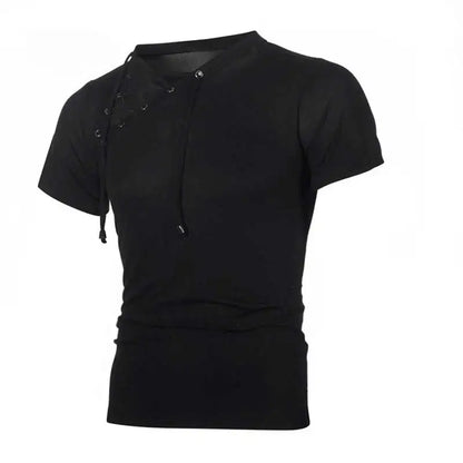 T-shirt Slim Fit Homme Col Rond Style Streetwear, Coupe Ajustée Hip-Hop