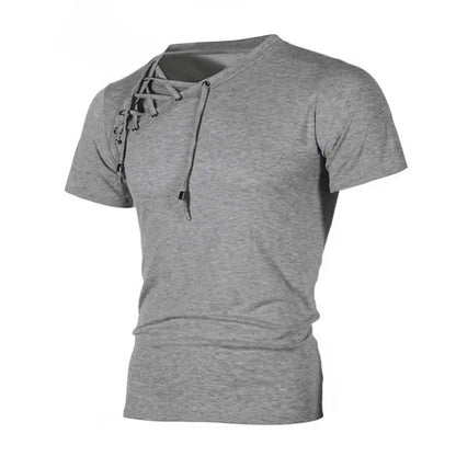 T-shirt Slim Fit Homme Col Rond Style Streetwear, Coupe Ajustée Hip-Hop