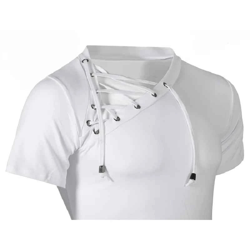 T-shirt Slim Fit Homme Col Rond Style Streetwear, Coupe Ajustée Hip-Hop