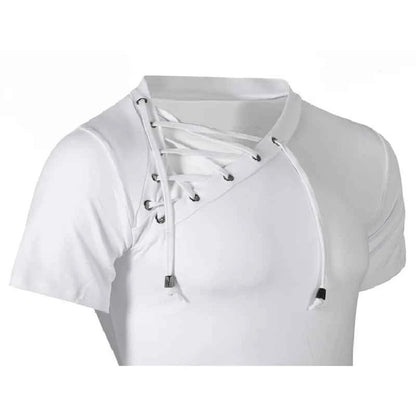 T-shirt Slim Fit Homme Col Rond Style Streetwear, Coupe Ajustée Hip-Hop