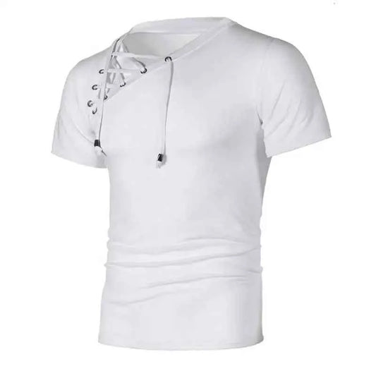T-shirt Slim Fit Homme Col Rond Style Streetwear, Coupe Ajustée Hip-Hop