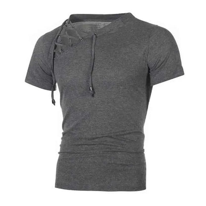 T-shirt Slim Fit Homme Col Rond Style Streetwear, Coupe Ajustée Hip-Hop