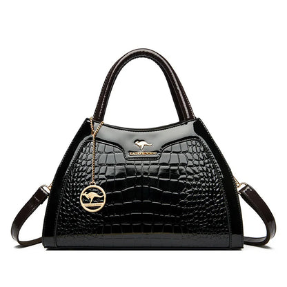 New Vintage Fashion Patent Leather Women's Atmospheric Multi-Layer Elegant Handbag Crossbody Shoulder Bag for Women - PATOGAZ
