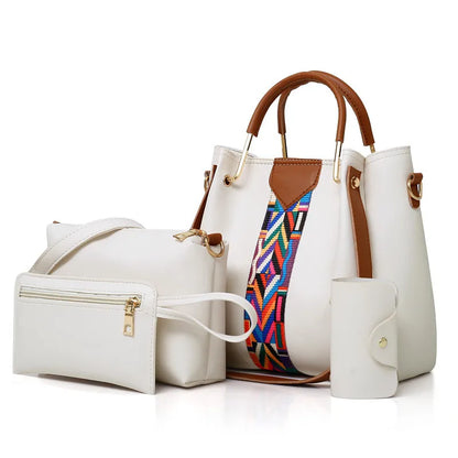 Women's Fashion Four Piece Set Mother Bag Trendy Handheld One Shoulder Crossbody Bag Water Bucket Multi Piece Set Bag - PATOGAZ
