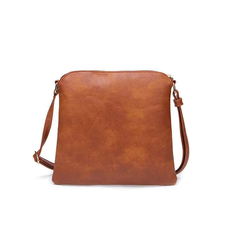 PU Leather Handbag with Tassel Zipper Pocket Adjustable Shoulder Strap, Crossbody Bag - PATOGAZ