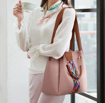 Women's Fashion Four Piece Set Mother Bag Trendy Handheld One Shoulder Crossbody Bag Water Bucket Multi Piece Set Bag - PATOGAZ