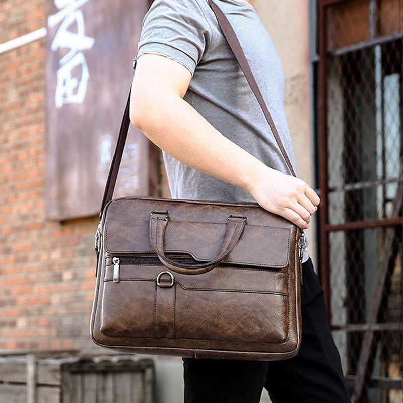 Men's Bag Handbag Shoulder Bag Travel Men's Bag Briefcase Business Computer Bag Men's Crossbody Bag Business Wallet - PATOGAZ