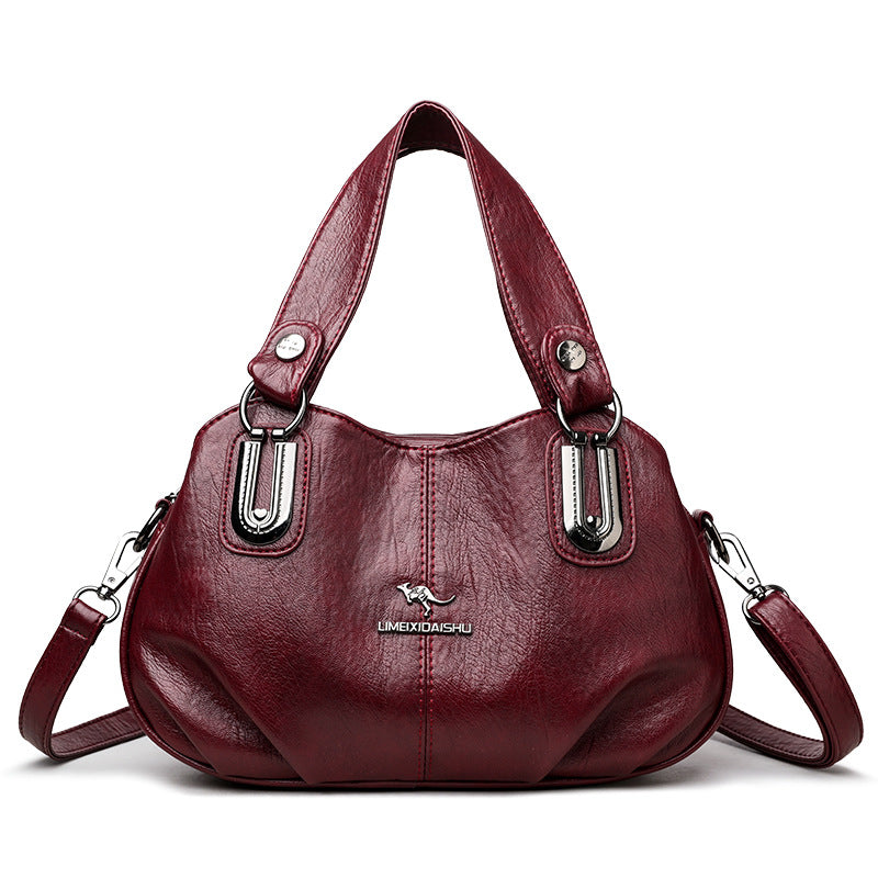 Handbag Women's Summer New Women's Shoulder Crossbody Bag Fashionable All-match Middle-aged and Elderly Mother's Hand Bag Small Satchel - PATOGAZ
