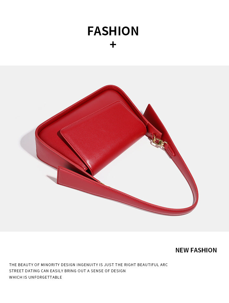 Red Bag for Women 2026 New Style Underarm Bag Light Luxury Brand Bridal Wedding Bag Daily Use Crossbody Handbag - PATOGAZ