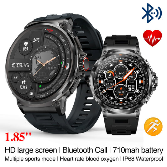 V69 Smart Watch 1.85inch Large Screen Bluetooth Call Large Screen Heart Rate Blood Oxygen Multi-Sport Outdoor Pedometer Bracelet - PATOGAZ