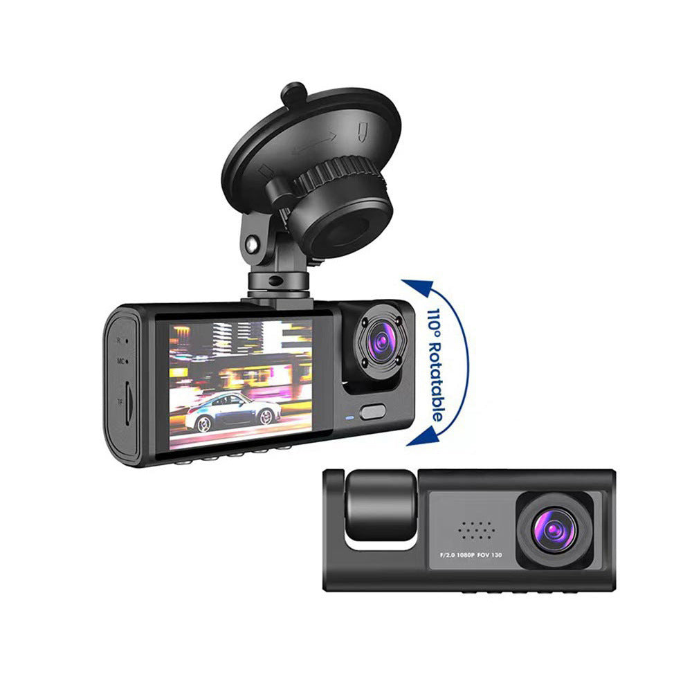 New Cross-Border Wireless Three-Recording Night Vision Car Surveillance Video Tape Wifi Connected to Mobile Phone Three-Lens Driving Recorder - PATOGAZ