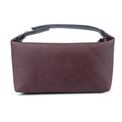 Retro crazy horse pu leather new cross-border cosmetic bag Europe and the United States large capacity travel multi-functional portable washing and storage bag - PATOGAZ