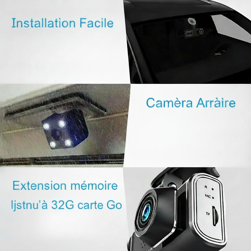 New Cross-Border Wireless Three-Recording Night Vision Car Surveillance Video Tape Wifi Connected to Mobile Phone Three-Lens Driving Recorder - PATOGAZ