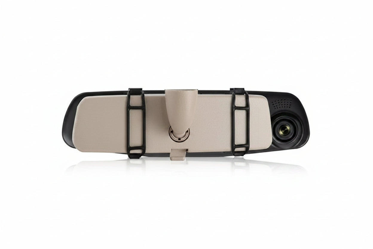 Hd 4.3inch Front and Rear Dual Recording Rearview Mirror Driving Recorder Wide Angle Dual Camera Dual Lens Wide Angle Hd - PATOGAZ