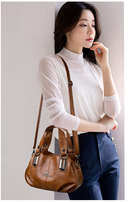 Handbag Women's Summer New Women's Shoulder Crossbody Bag Fashionable All-match Middle-aged and Elderly Mother's Hand Bag Small Satchel - PATOGAZ