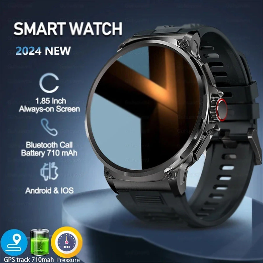 V69 Smart Watch 1.85inch Large Screen Bluetooth Call Large Screen Heart Rate Blood Oxygen Multi-Sport Outdoor Pedometer Bracelet - PATOGAZ