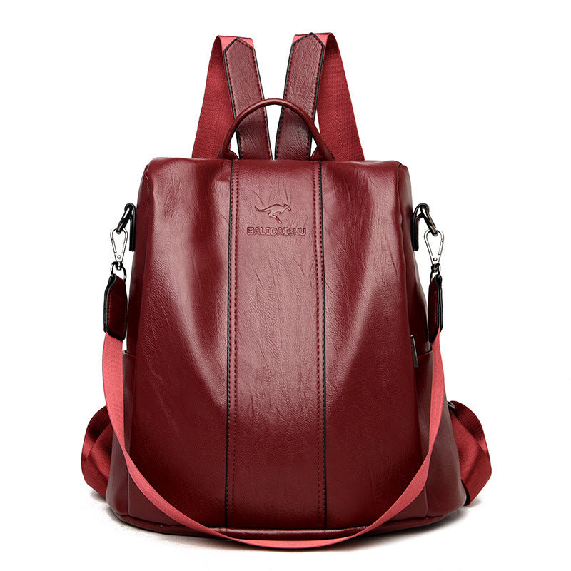 Backpack New Anti-theft Women's Backpack Korean Style Simple All-match Shoulder Bag Fashionable Elegant Student Backpack - PATOGAZ