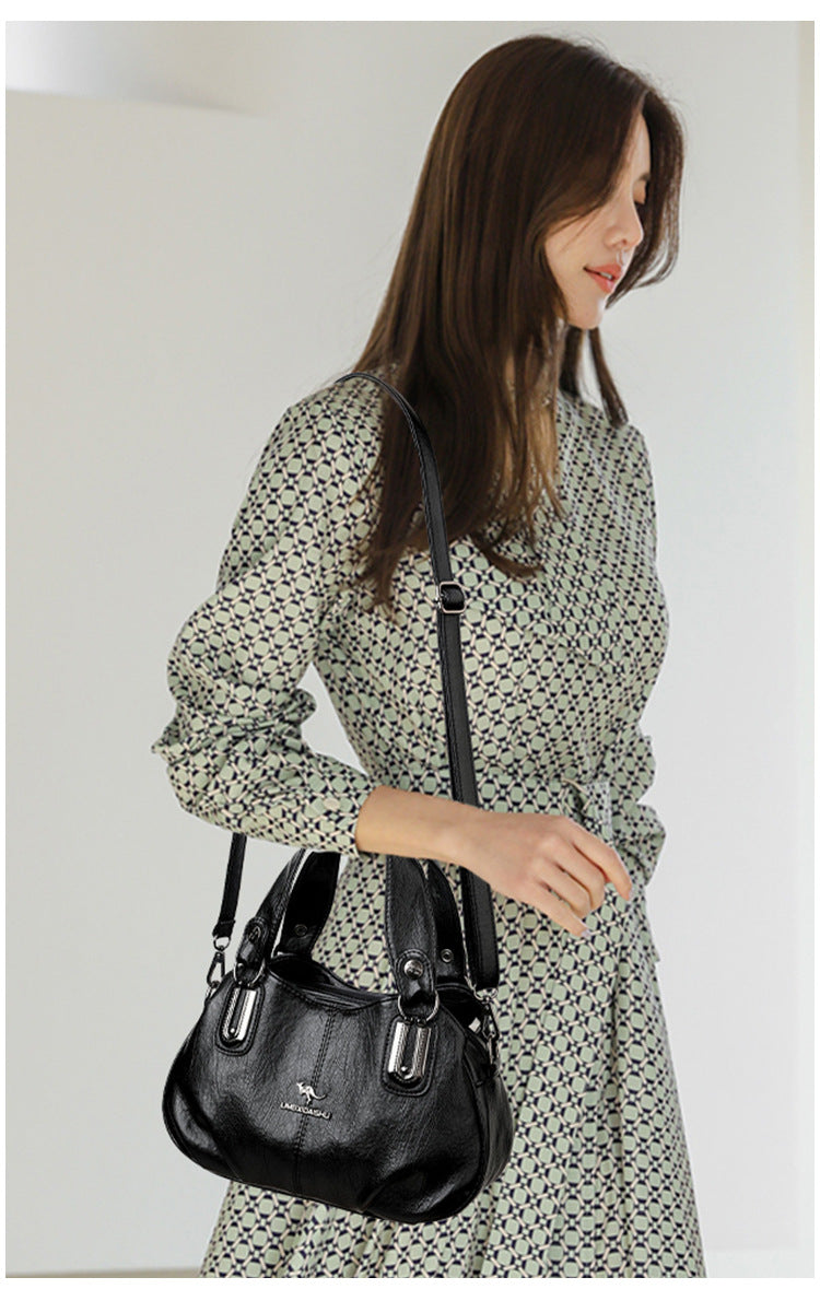 Handbag Women's Summer New Women's Shoulder Crossbody Bag Fashionable All-match Middle-aged and Elderly Mother's Hand Bag Small Satchel - PATOGAZ