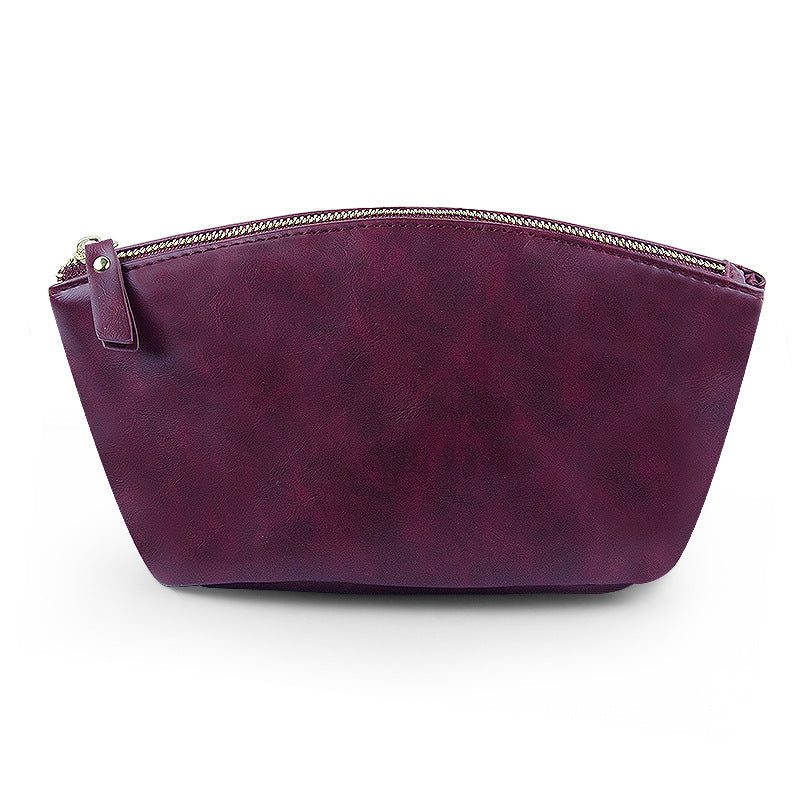 Retro crazy horse pu leather new cross-border cosmetic bag Europe and the United States large capacity travel multi-functional portable washing and storage bag - PATOGAZ