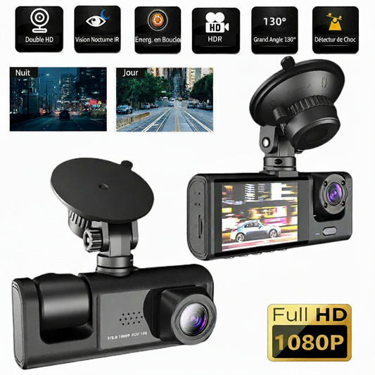 New Cross-Border Wireless Three-Recording Night Vision Car Surveillance Video Tape Wifi Connected to Mobile Phone Three-Lens Driving Recorder - PATOGAZ