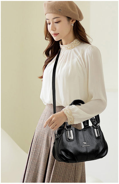 Handbag Women's Summer New Women's Shoulder Crossbody Bag Fashionable All-match Middle-aged and Elderly Mother's Hand Bag Small Satchel - PATOGAZ