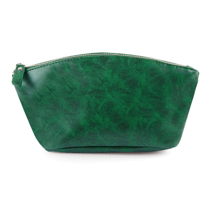 Retro crazy horse pu leather new cross-border cosmetic bag Europe and the United States large capacity travel multi-functional portable washing and storage bag - PATOGAZ
