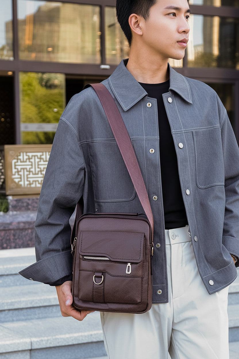 Men's Bag Handbag Shoulder Bag Travel Men's Bag Briefcase Business Computer Bag Men's Crossbody Bag Business Wallet - PATOGAZ