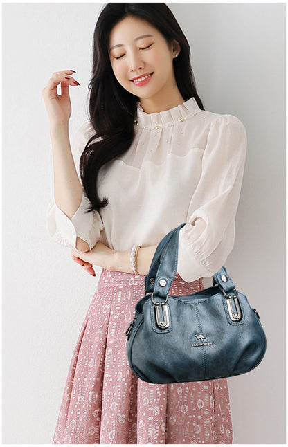 Handbag Women's Summer New Women's Shoulder Crossbody Bag Fashionable All-match Middle-aged and Elderly Mother's Hand Bag Small Satchel - PATOGAZ