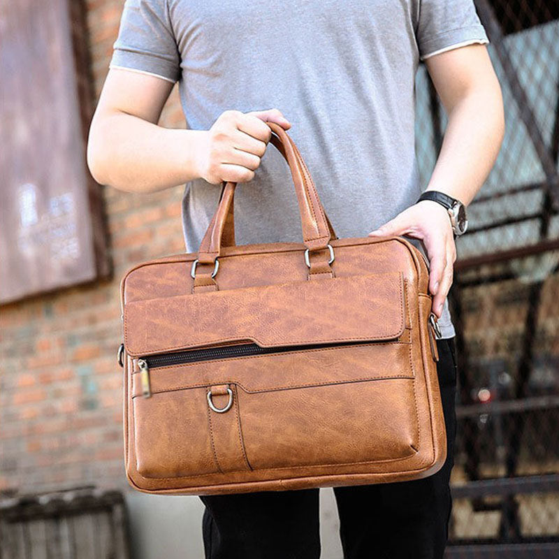 Men's Bag Handbag Shoulder Bag Travel Men's Bag Briefcase Business Computer Bag Men's Crossbody Bag Business Wallet - PATOGAZ