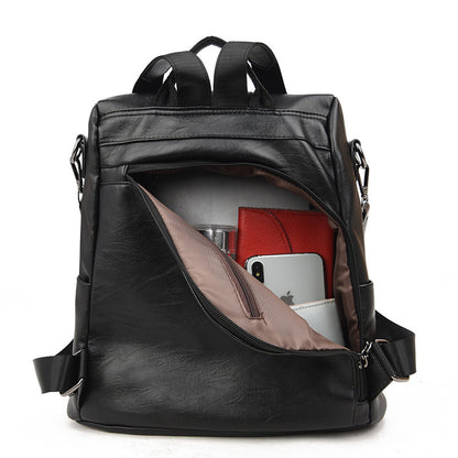 Backpack New Anti-theft Women's Backpack Korean Style Simple All-match Shoulder Bag Fashionable Elegant Student Backpack - PATOGAZ