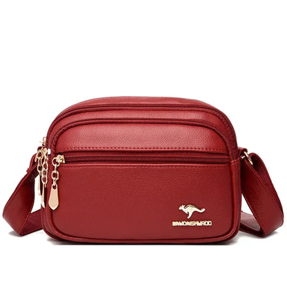 Sac à Main Cuir Synthétique Doux, Multi-poches, Bandoulière Réglable