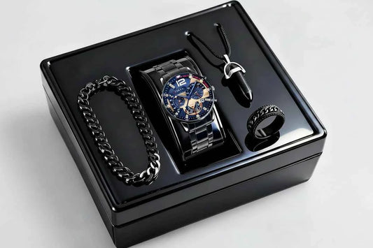 Montre pour homme  avec cadran décoratif à trois aiguilles, montres fantaisie style affaire (sans boîte)