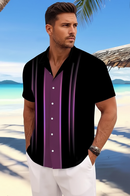 Chemise Homme Imprimé Géométrique / Manches Courtes