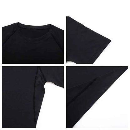 T-shirt de Compression Homme Manches Courtes — Rashguard Séchage Rapide, Running & Sport