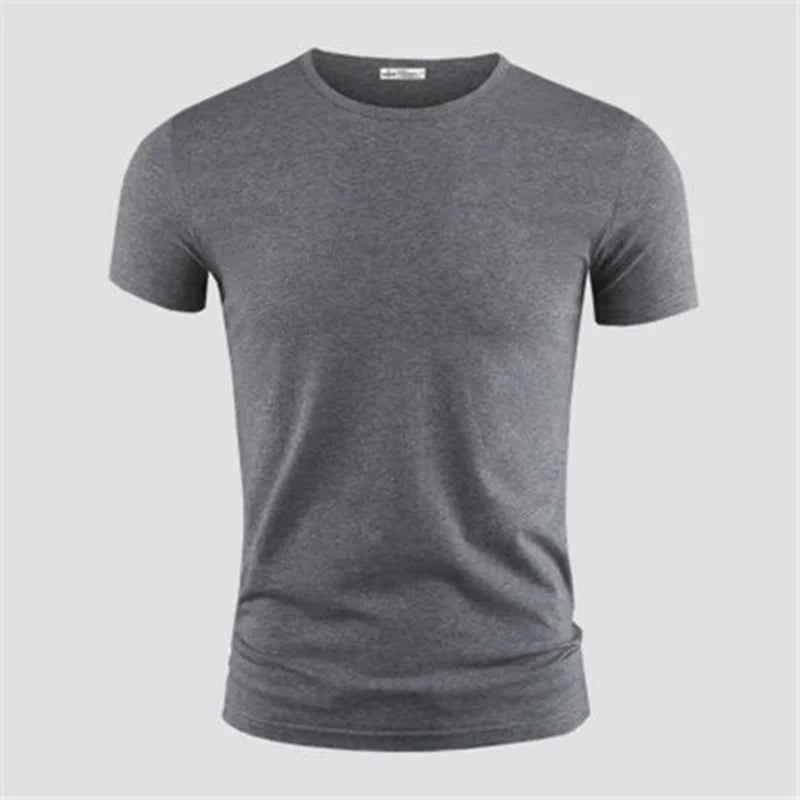 T-shirt Homme Col V ou Col Rond — Slim Fit, Couleur Unie, Séchage Rapide