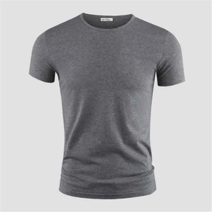 T-shirt Homme Col V ou Col Rond — Slim Fit, Couleur Unie, Séchage Rapide